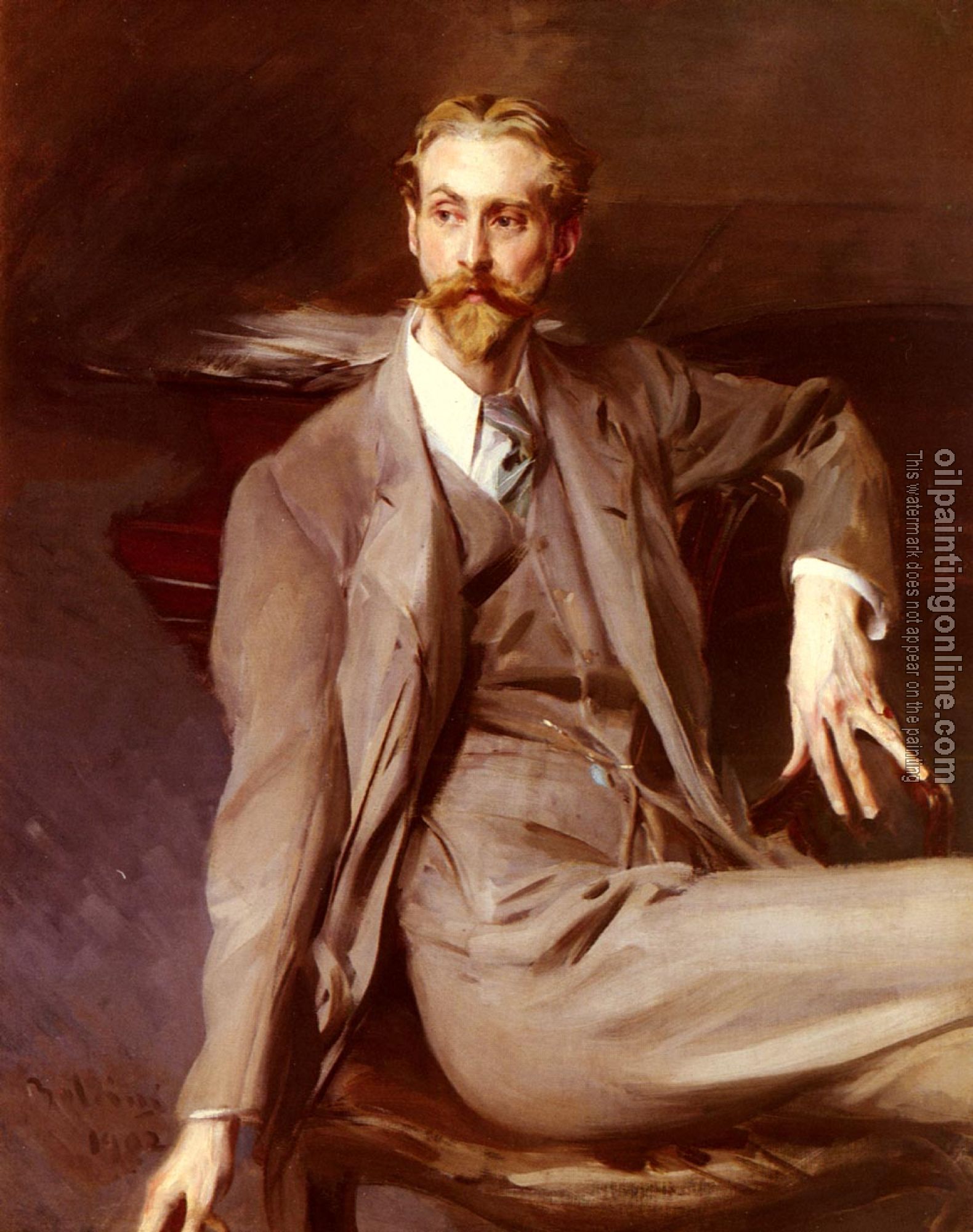 Giovanni Boldini - Portrait Of The Artist Lawrence Alexander Harrison